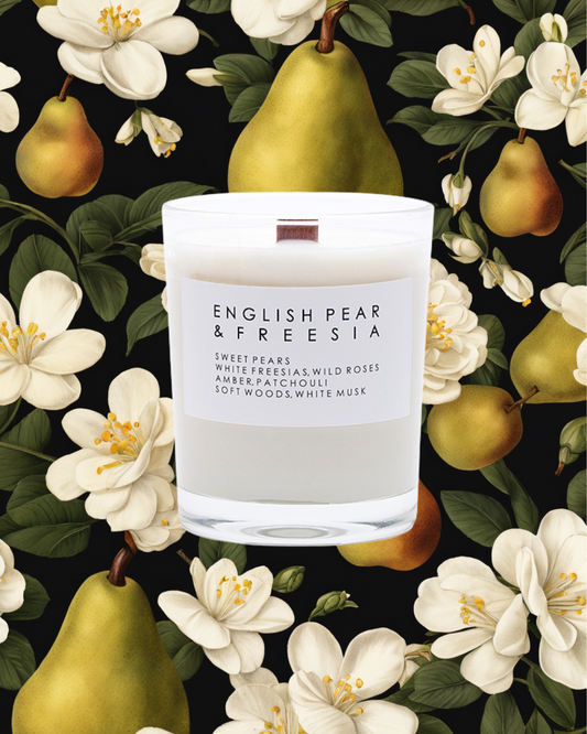 English Pear & Freesia (Jo Malone Type) - 7oz Glass Candle *Limited Release*